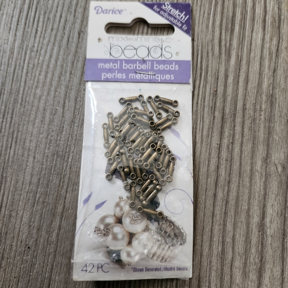 Darice Metal Barbell Beads Jewelry Making Crafts Beads Bead Soup DIY BC161